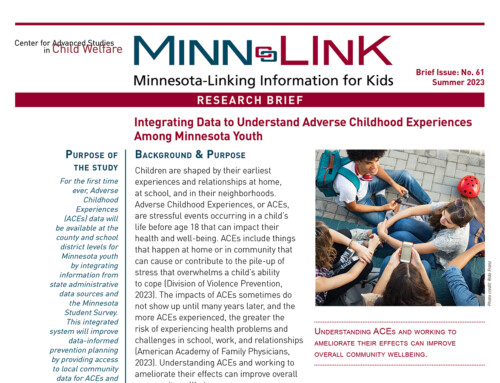 Integrating Data to Understand Adverse Childhood Experiences Among Minnesota Youth (ML #61)