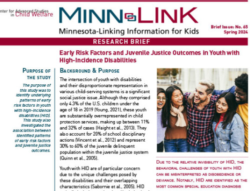 Early Risk Factors and Juvenile Justice Outcomes in Youth with High-Incidence Disabilities (ML #65)